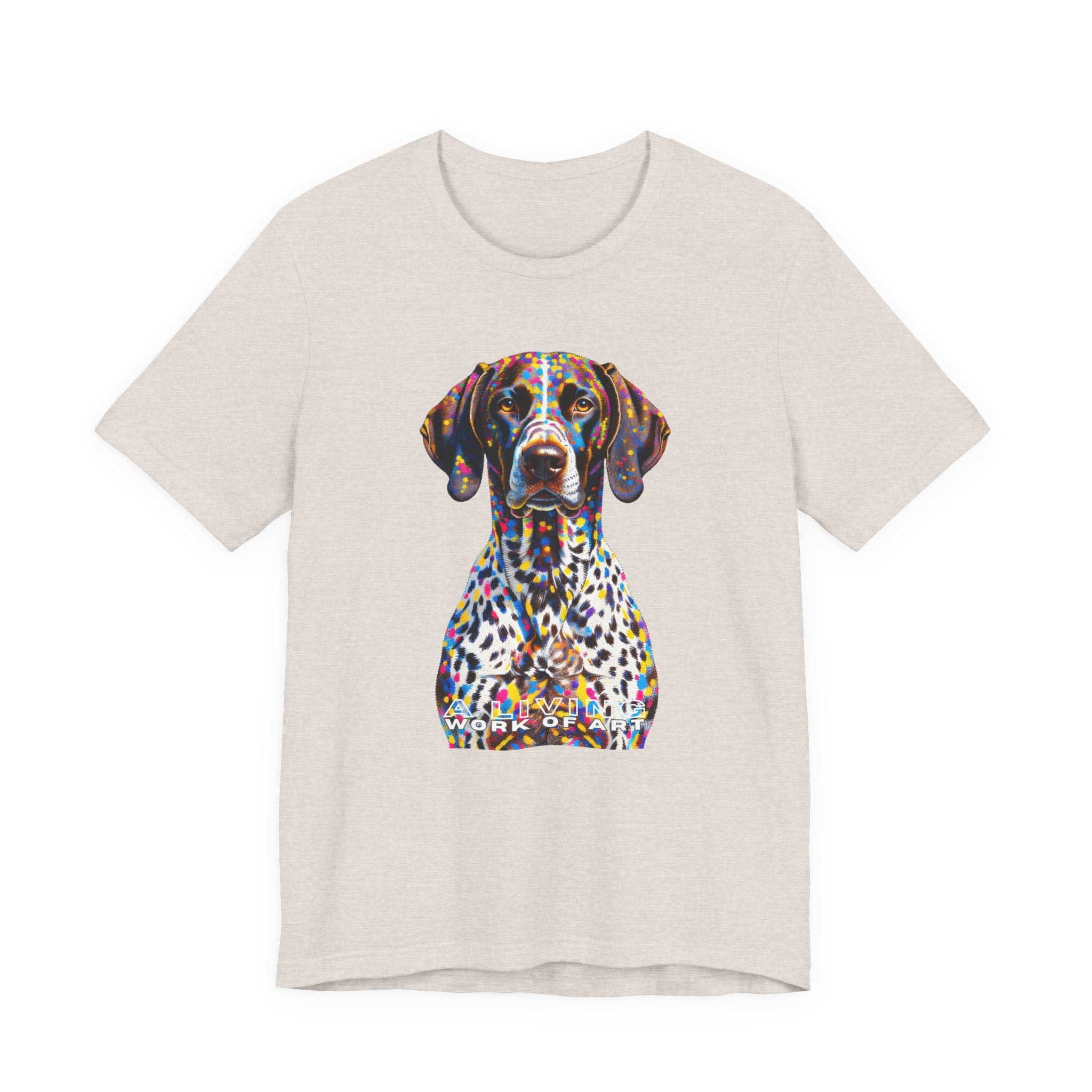 German Shorthaired Pointer T Shirt | Living Work of Art Collection | Pointillism Style