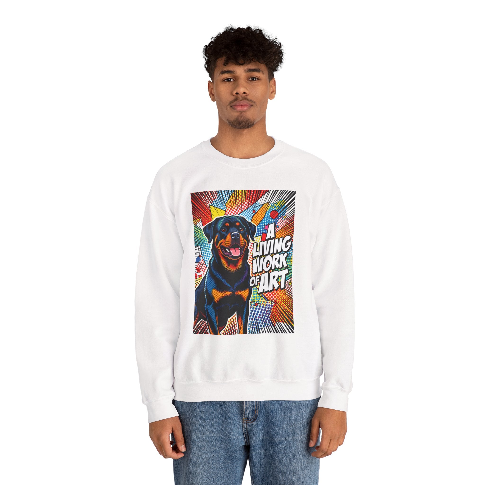Rottweiler Sweatshirt I Living Work of Art Collection | Pop Art