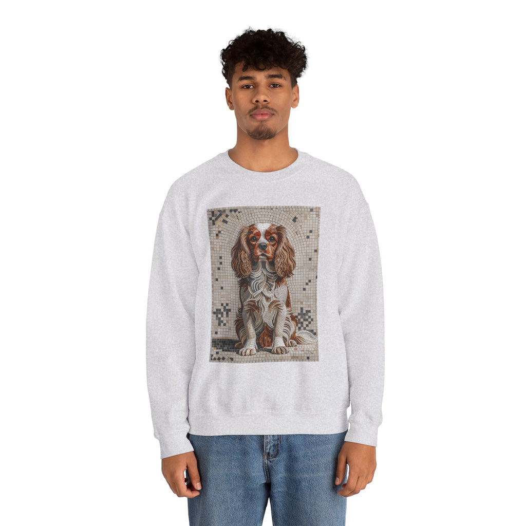 Cavalier King Charles Spaniel Sweatshirt | Living Work of Art Collection | Mosaic Style