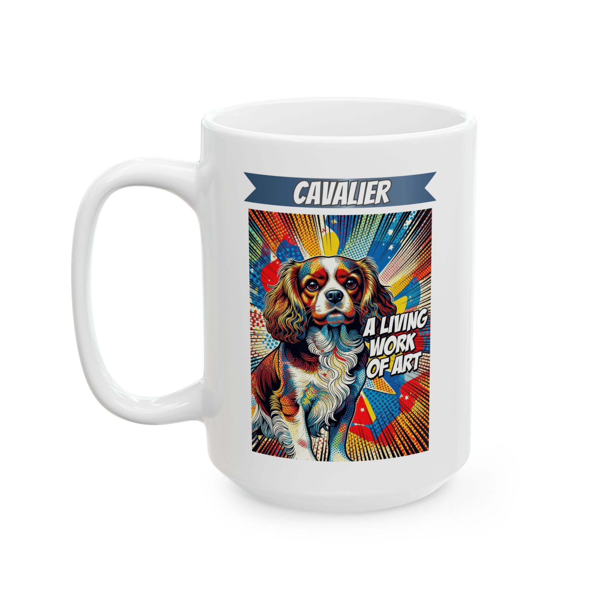 Cavalier King Charles Spaniel Coffee Mug | Living Work of Art Collection | Pop Art