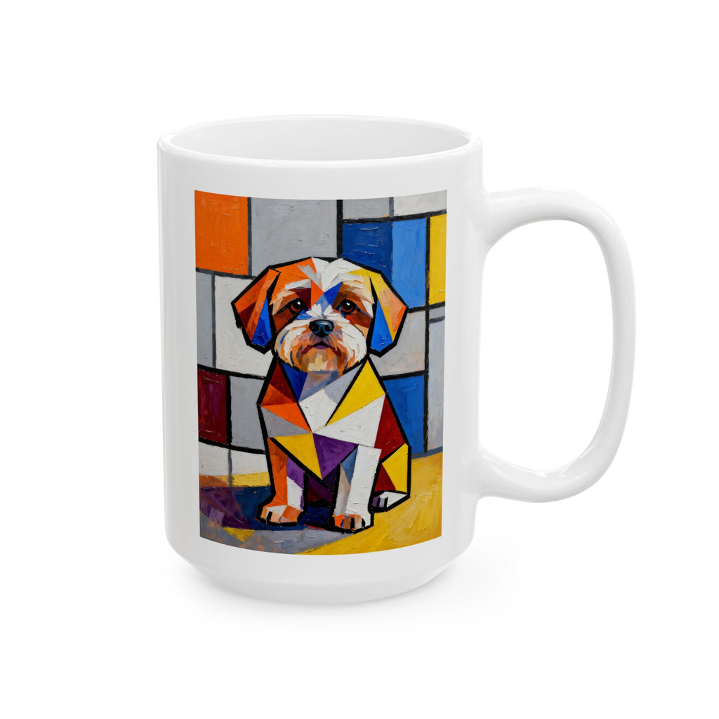 Shih-Poo Coffee Mug | Living Work of Art Collection | Cubist Style