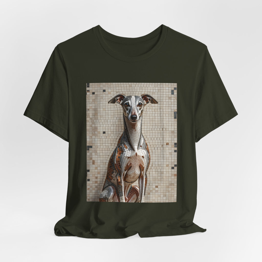 Whippet T Shirt | Living Work of Art Collection | Mosaic Style