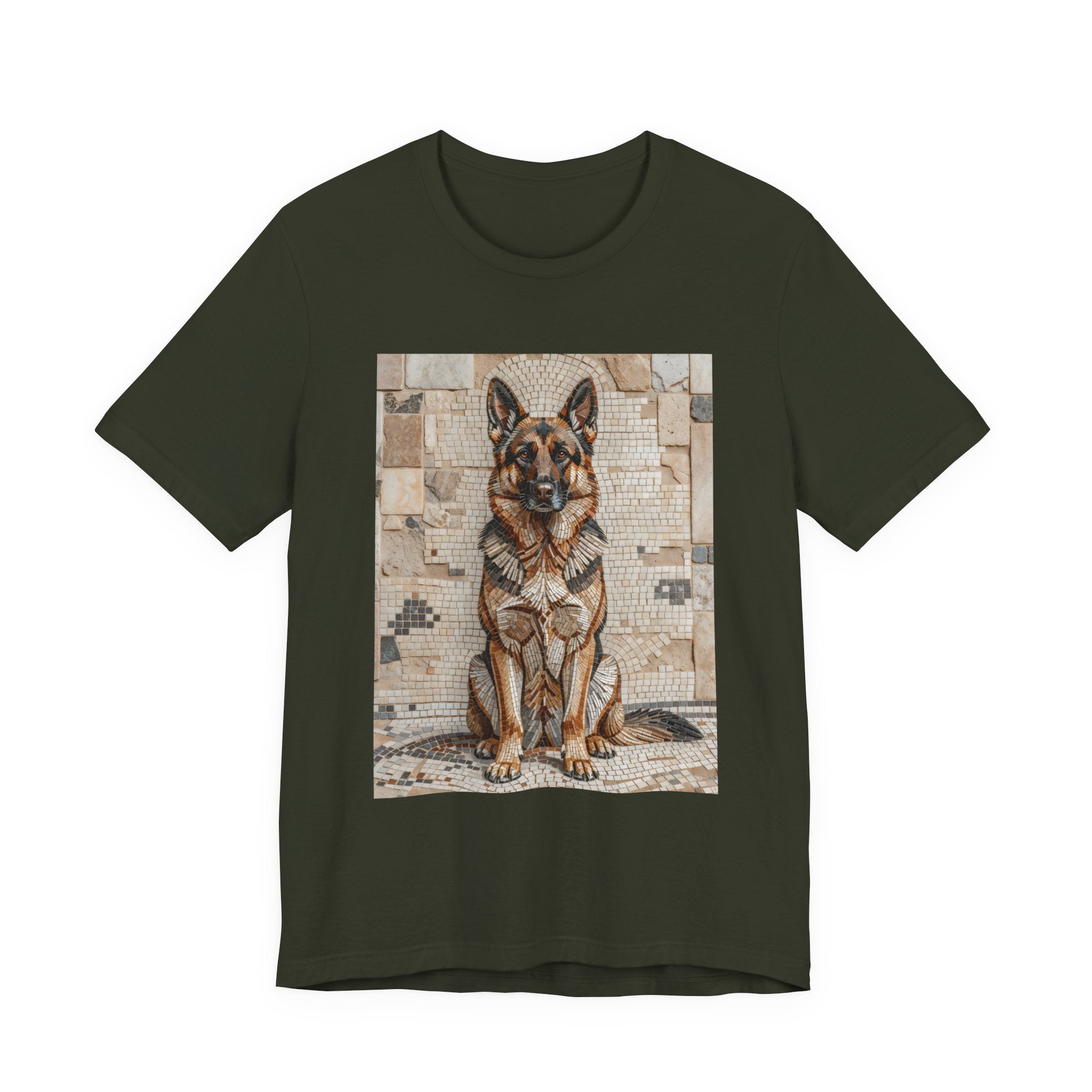 German Shepherd T Shirt | Living Work of Art Collection | Mosaic Style