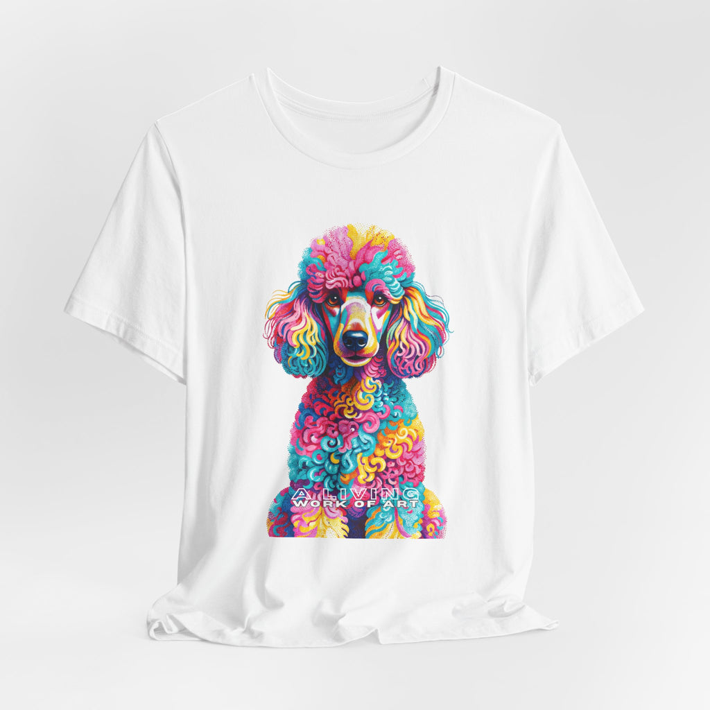 Poodle T Shirt | Living Work of Art Collection | Pointillism Style
