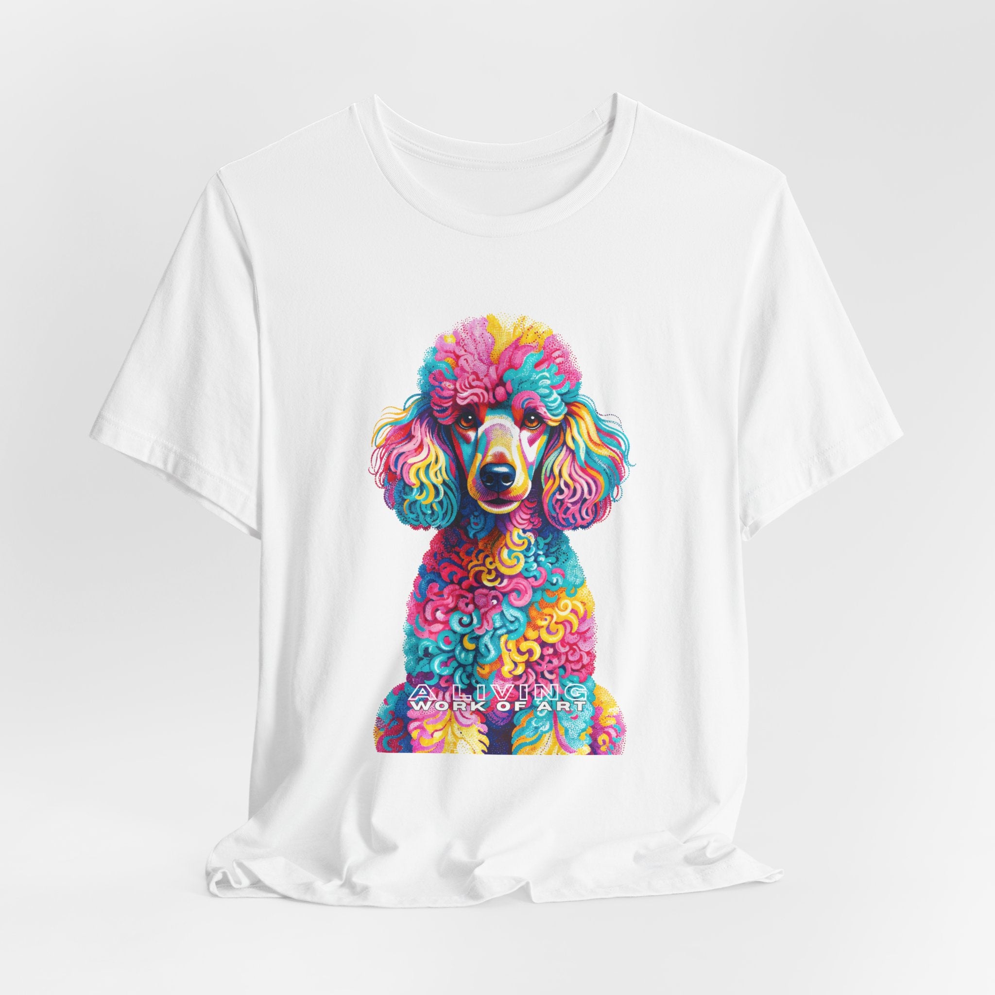 Poodle T Shirt | Living Work of Art Collection | Pointillism Style