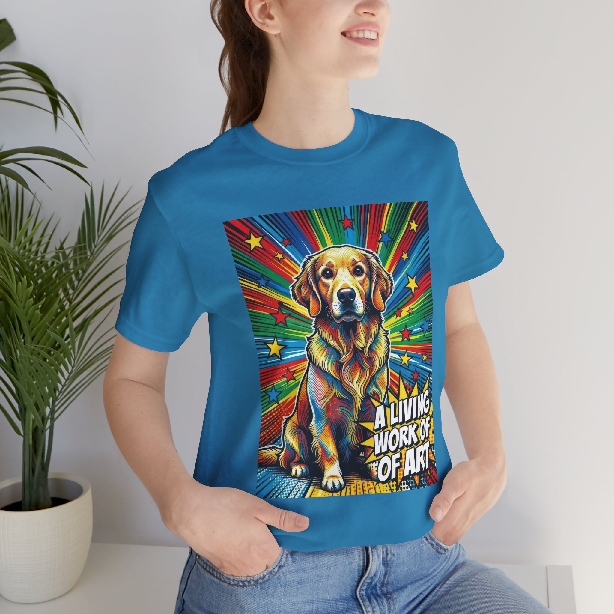Golden Retriever T Shirt | Living Work of Art Collection | Pop Art