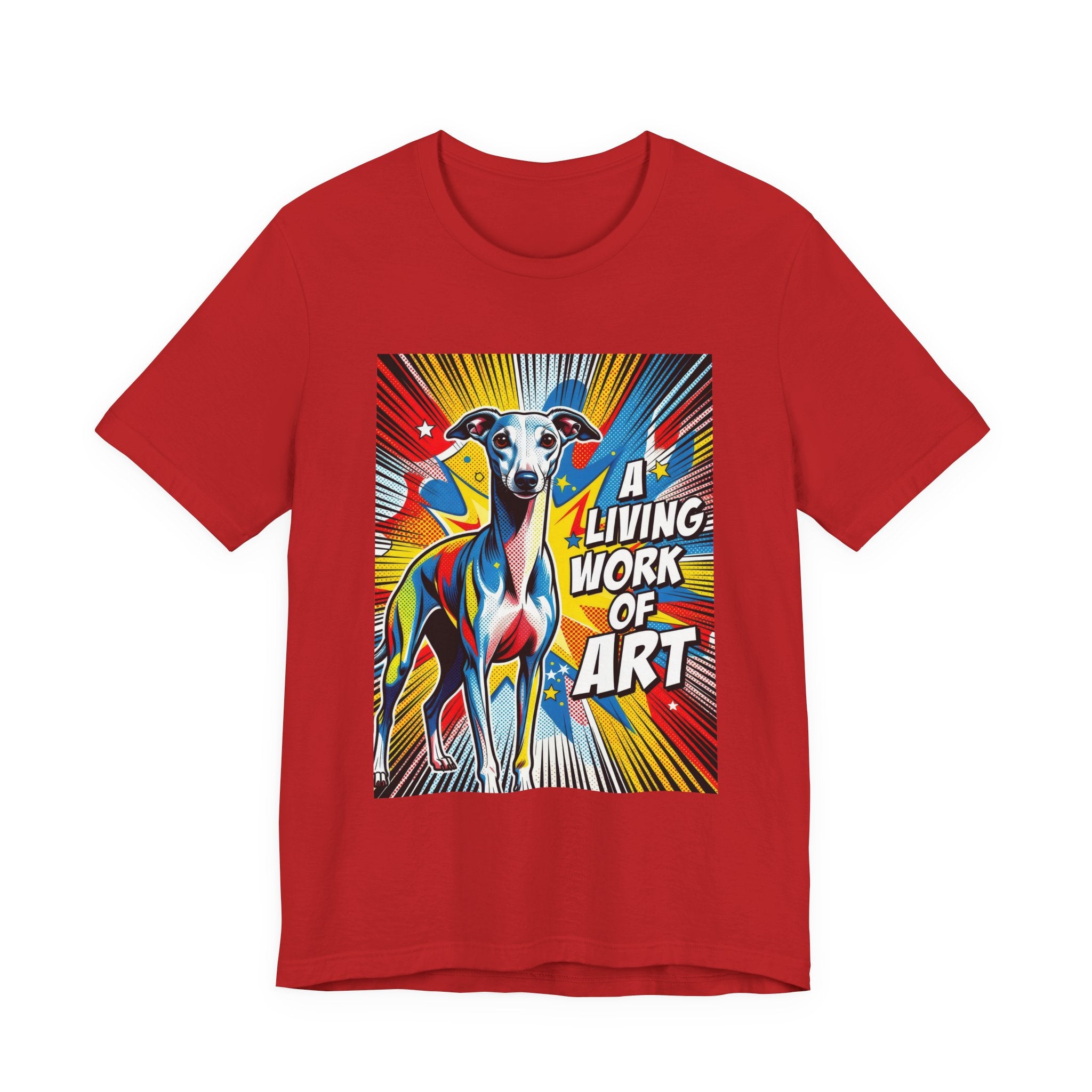 Whippet T Shirt | Living Work of Art Collection | Pop Art
