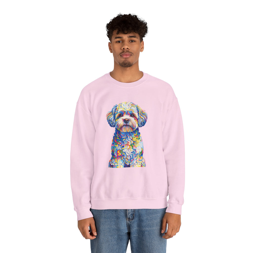 Shih-Poo Sweatshirt | Living Work of Art Collection | Pointillism Style
