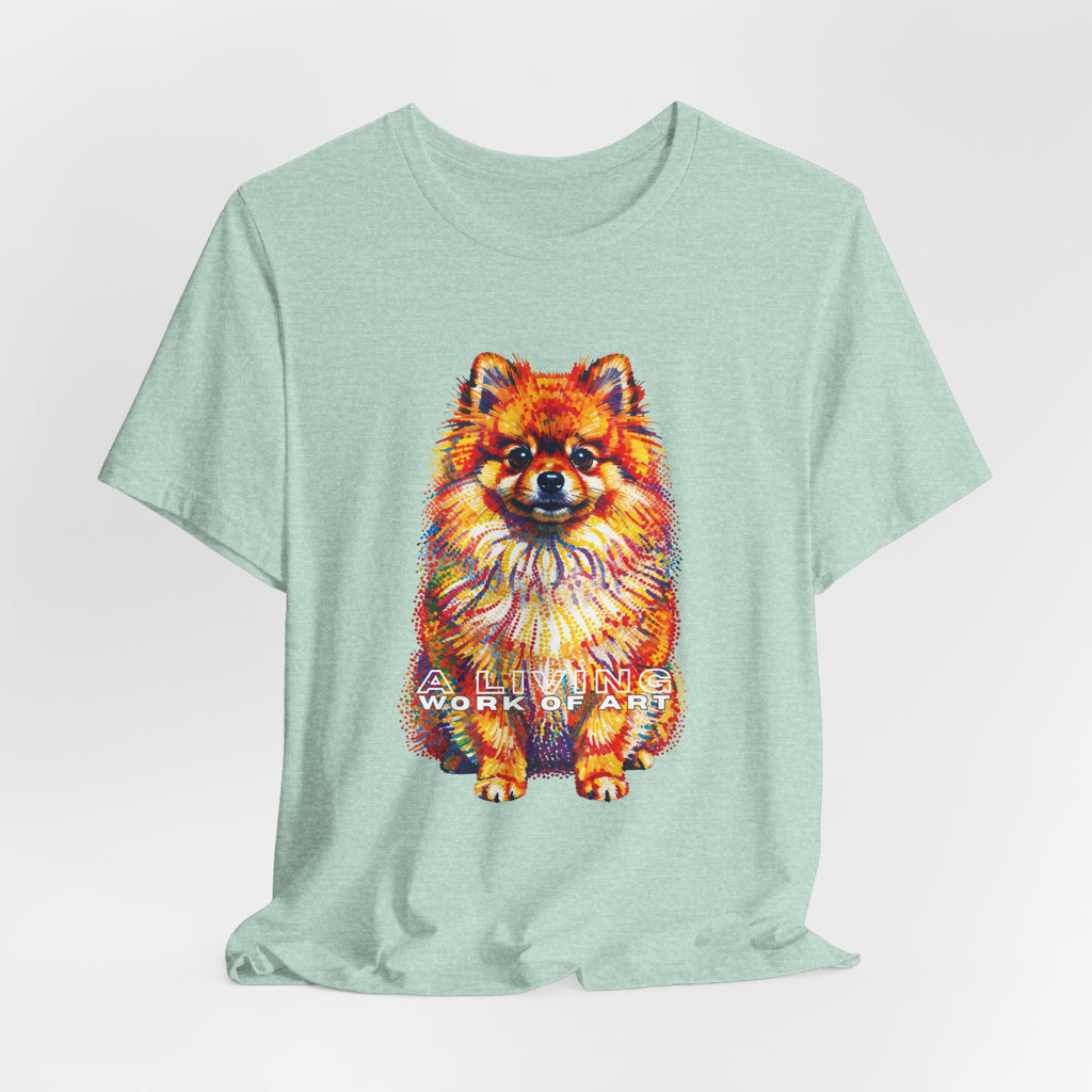 Pomeranian T Shirt | Living Work of Art Collection | Pointillism Style