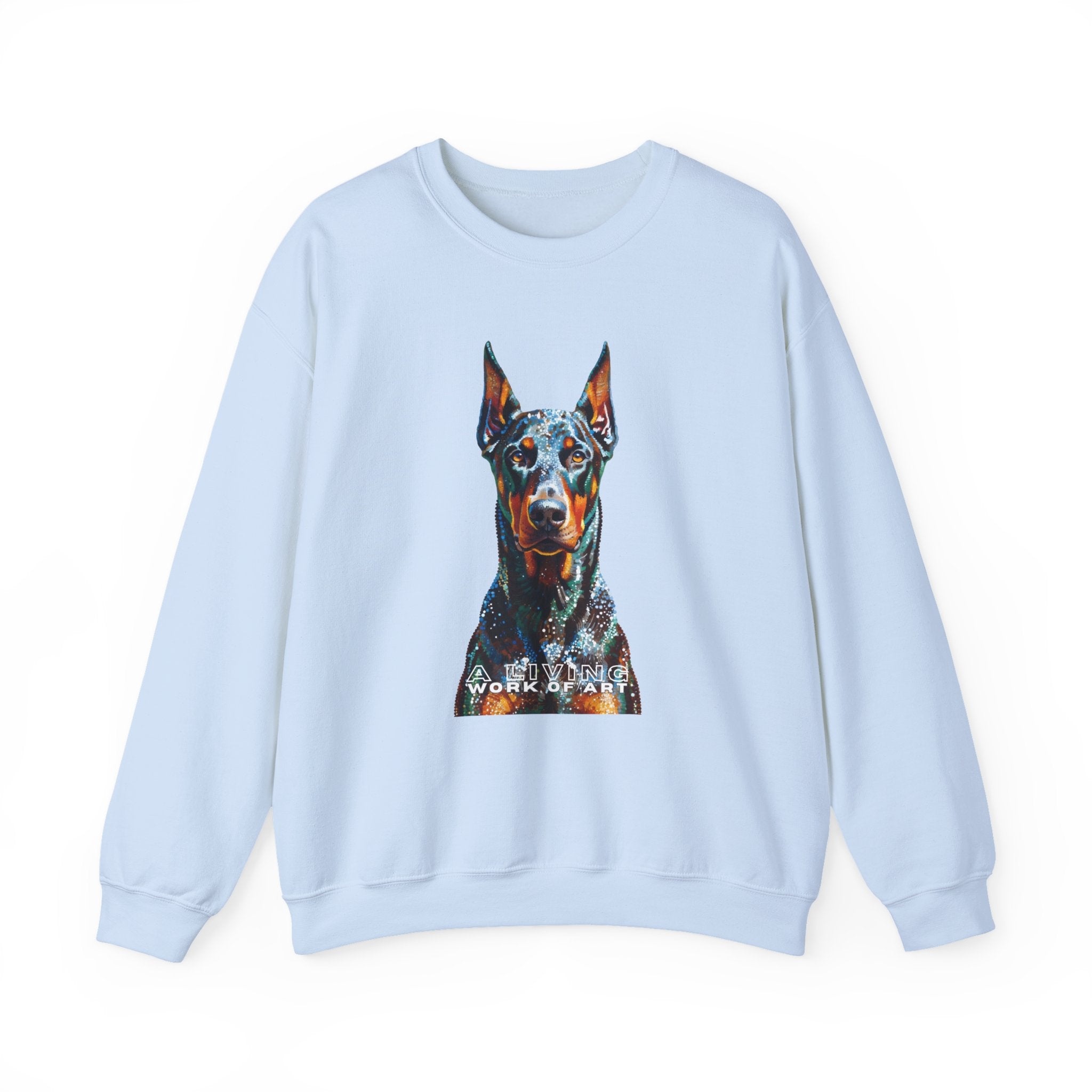 Doberman Pinscher Sweatshirt | Living Work of Art Collection | Pointillism Style