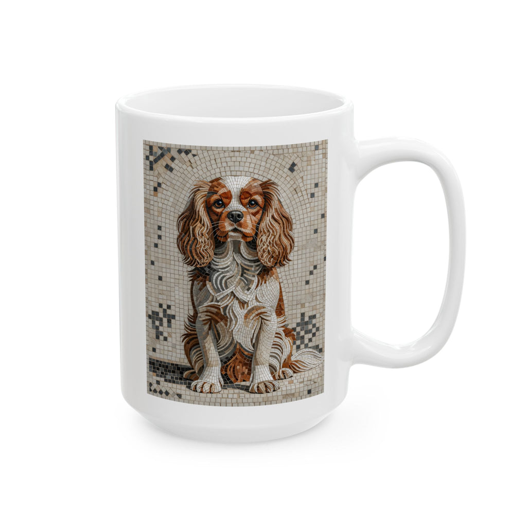 Cavalier King Charles Spaniel Coffee Mug | Living Work of Art Collection | Mosaic Style