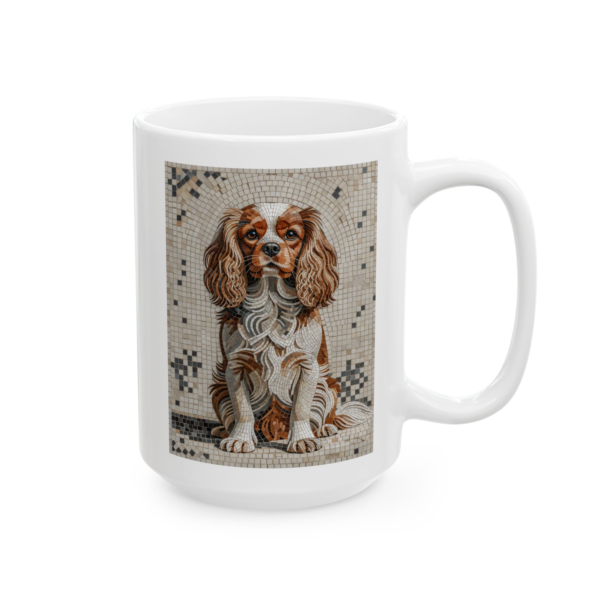 Cavalier King Charles Spaniel Coffee Mug | Living Work of Art Collection | Mosaic Style