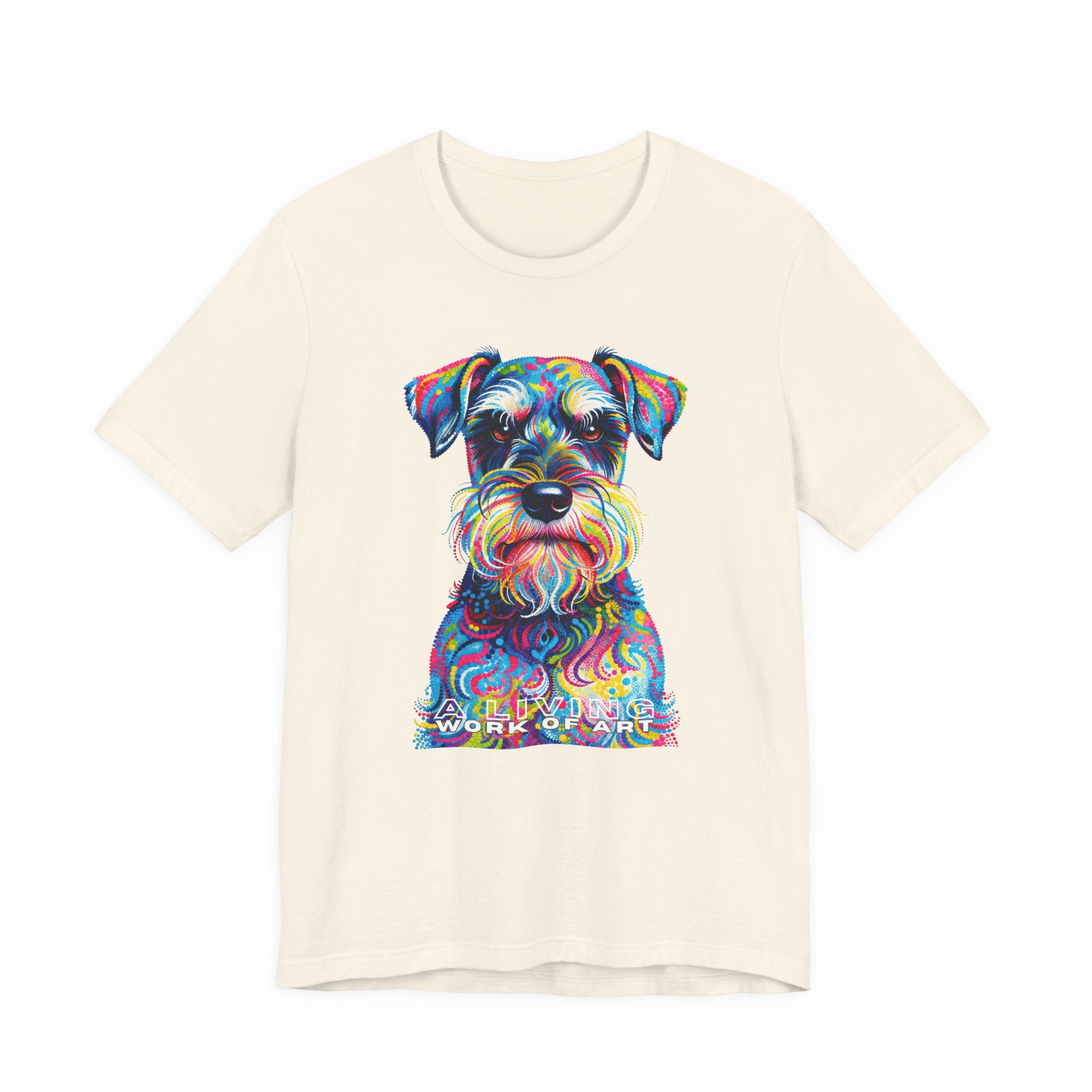 Schnauzer T Shirt | Living Work of Art Collection | Pointillism Style