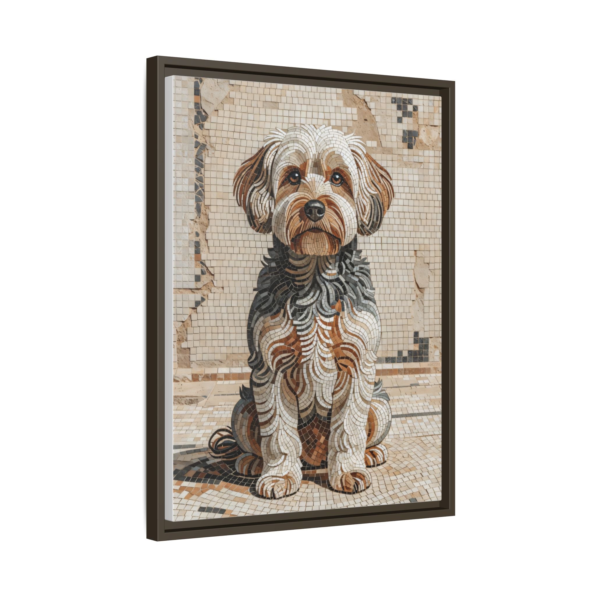Yorkipoo Canvas Wall Art | Living Work of Art Collection | Mosaic Style Print