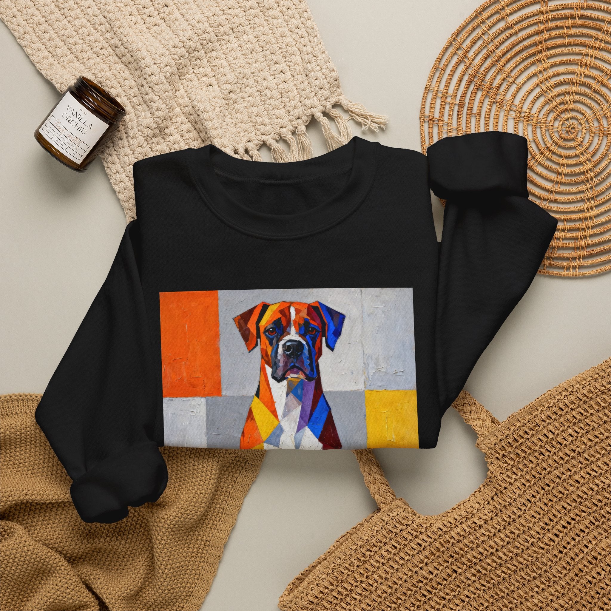 Boxer Sweatshirt | Living Work of Art Collection | Cubist Style