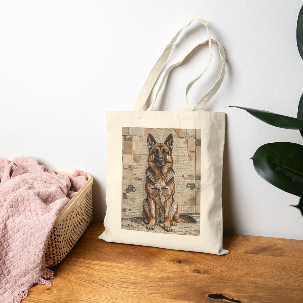 German Shepherd Tote Bag | Living Work of Art Collection | Mosaic Style