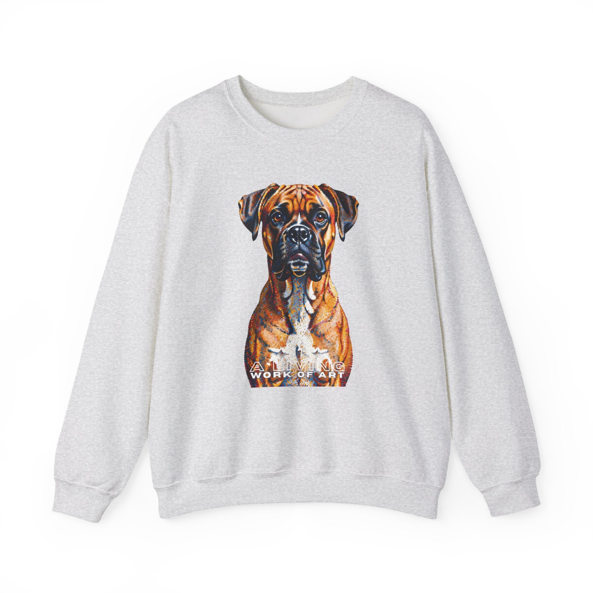 Boxer Sweatshirt | Living Work of Art Collection | Pointillism Style