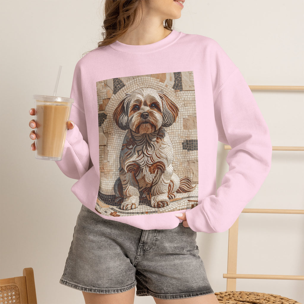 Shih-Poo Sweatshirt | Living Work of Art Collection | Mosaic Style