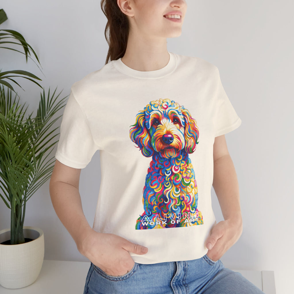 Goldendoodle T Shirt | Living Work of Art Collection | Pointillism Style