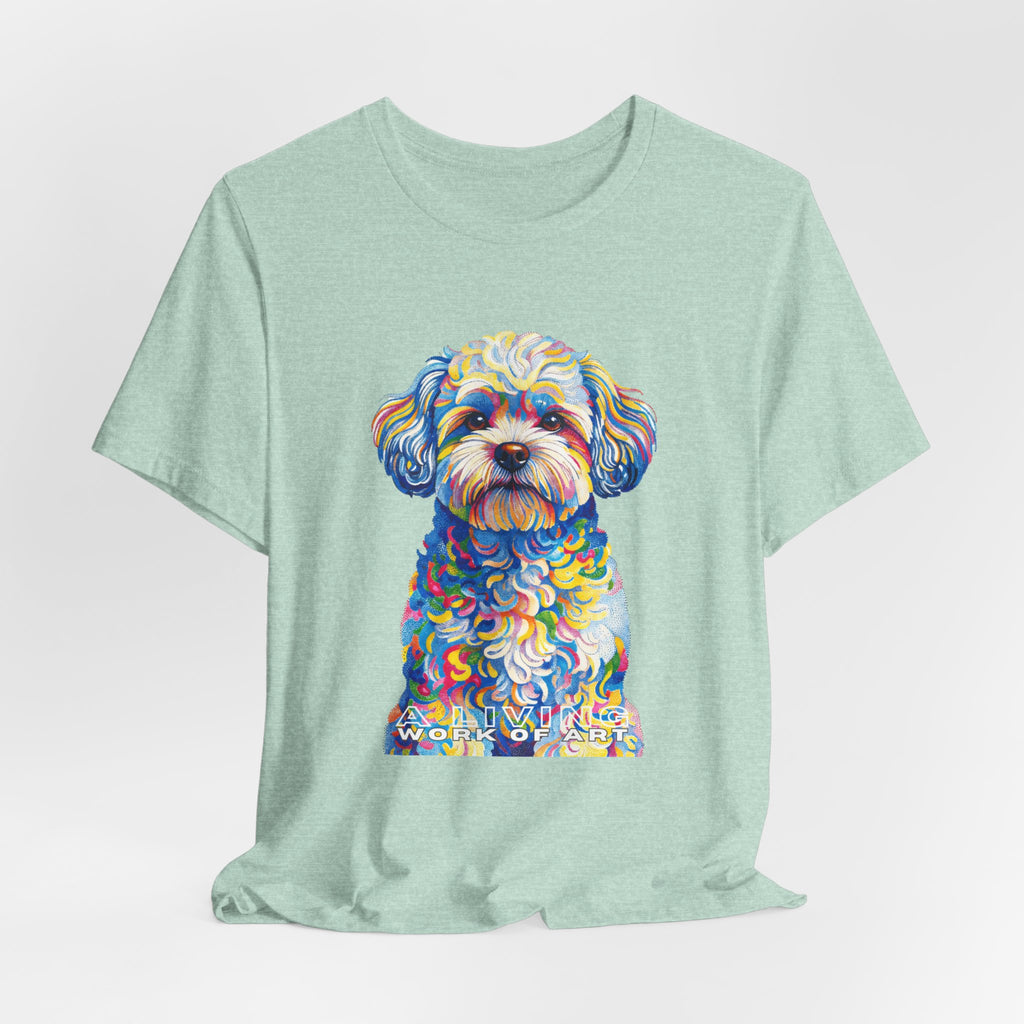 Shih-Poo T Shirt | Living Work of Art Collection | Pointillism Style