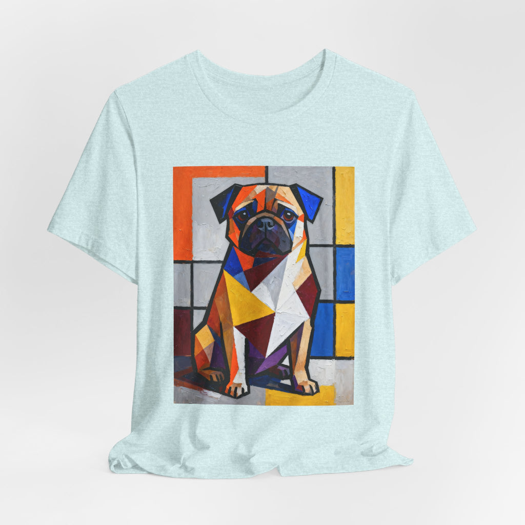 Pug T Shirt | Living Work of Art Collection | Cubist Style