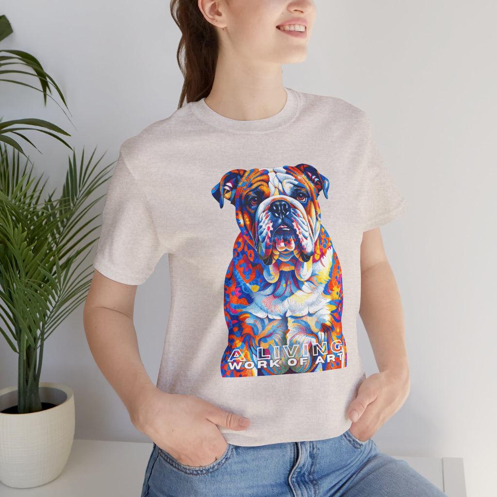 Bulldog T Shirt | Living Work of Art Collection | Pointillism Style