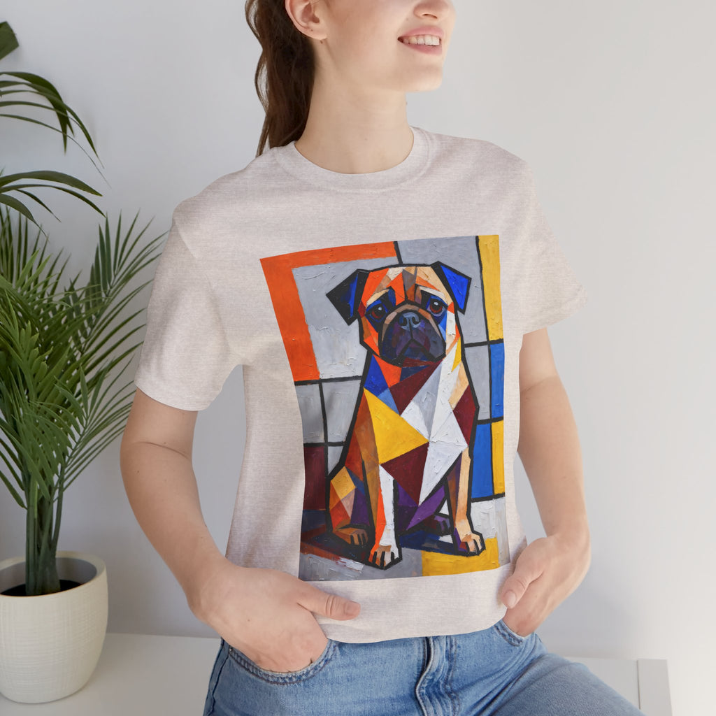 Pug T Shirt | Living Work of Art Collection | Cubist Style