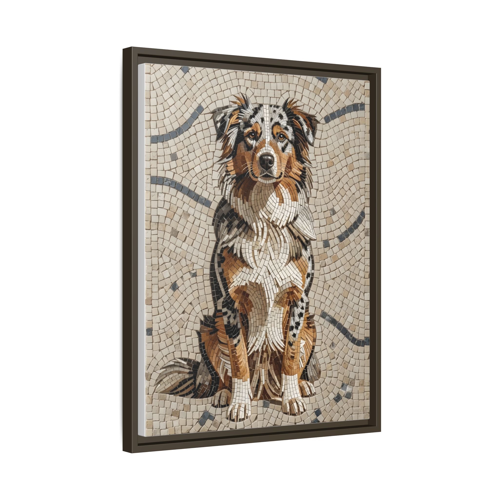Australian Shepherd Canvas Wall Art | Living Work of Art Collection | Mosaic Style Print