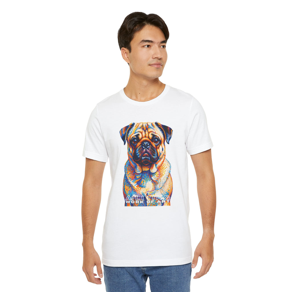 Pug T Shirt | Living Work of Art Collection | Pointillism Style
