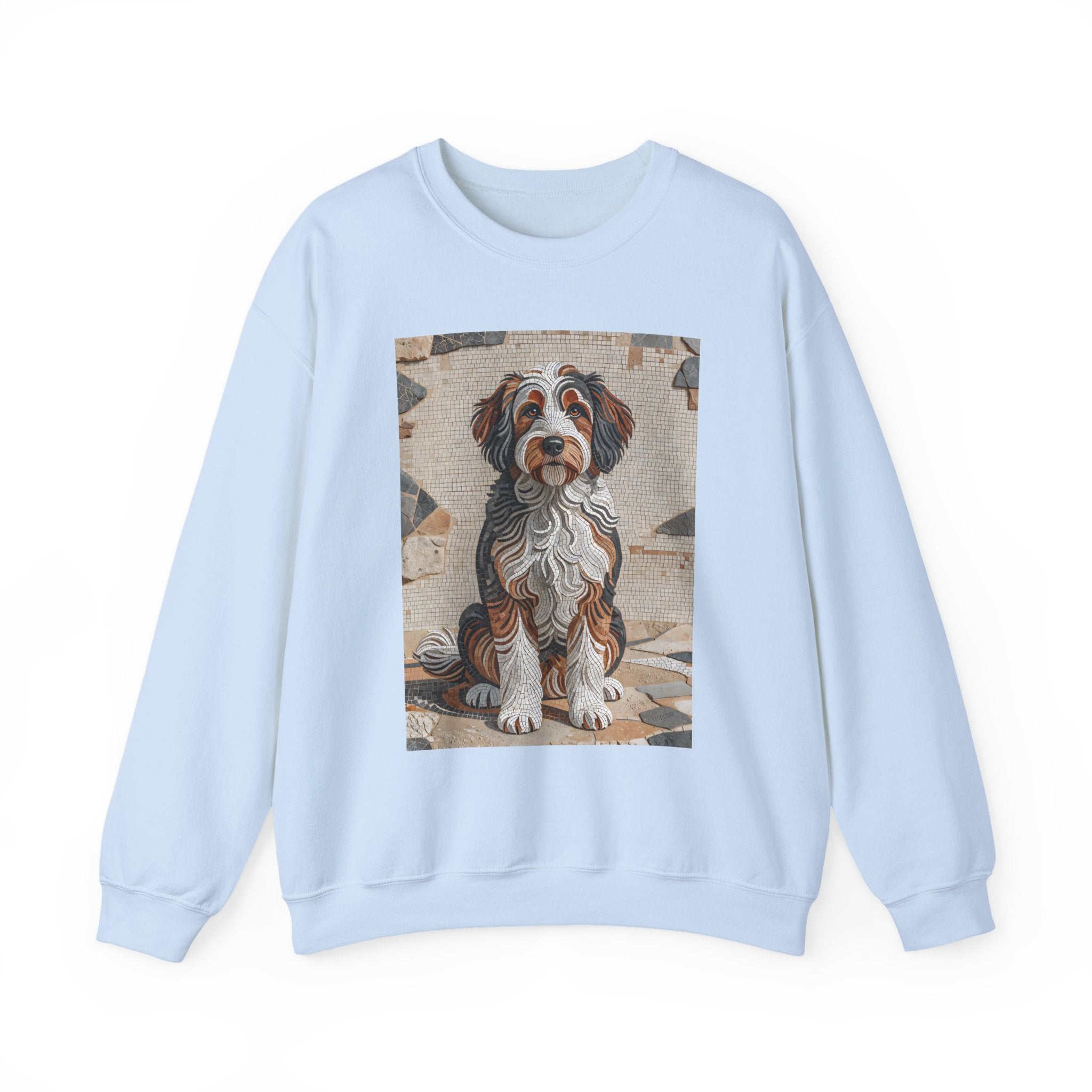 Bernedoodle Sweatshirt | Living Work of Art Collection | Mosaic Style