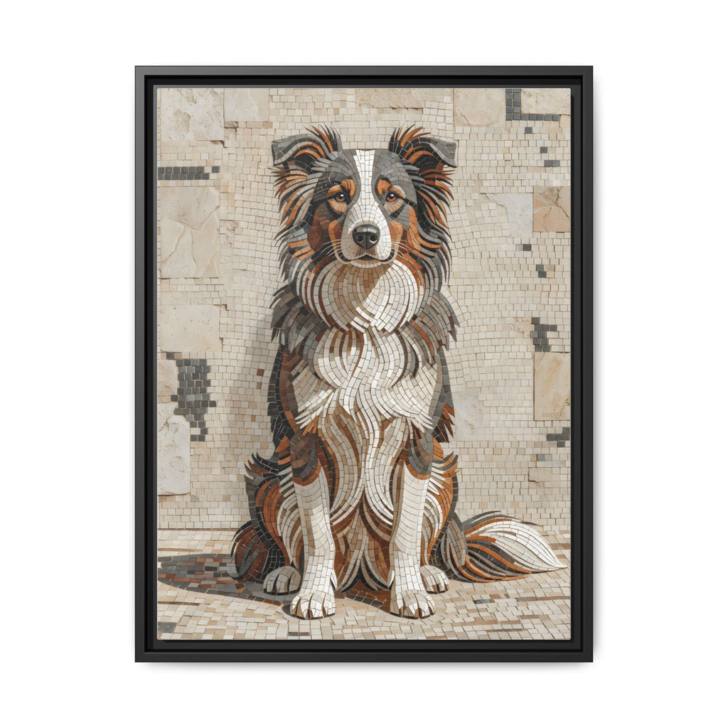 Border Collie Canvas Wall Art | Living Work of Art Collection | Mosaic Style Print