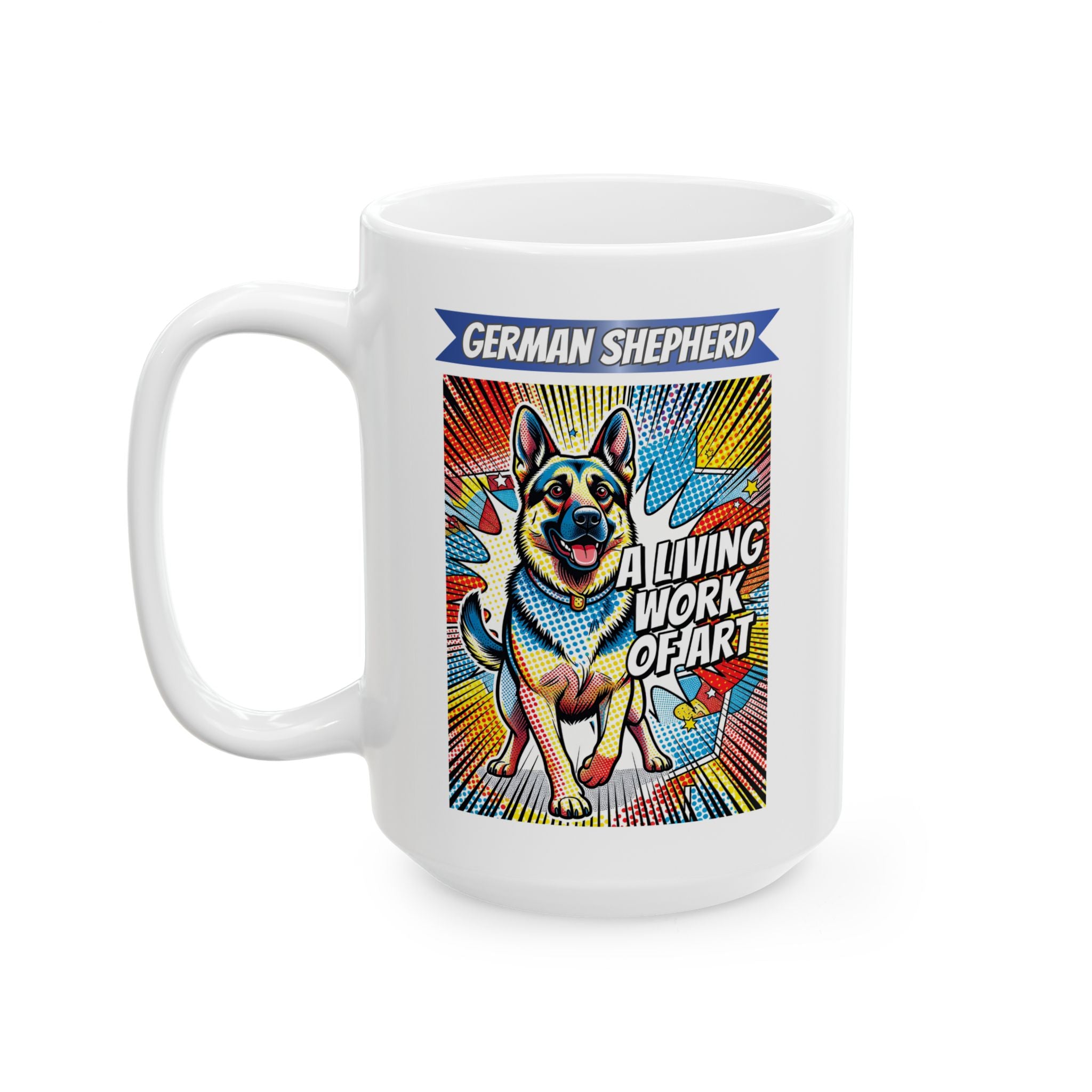 German Shepherd Coffee Mug | Living Work of Art Collection | Pop Art