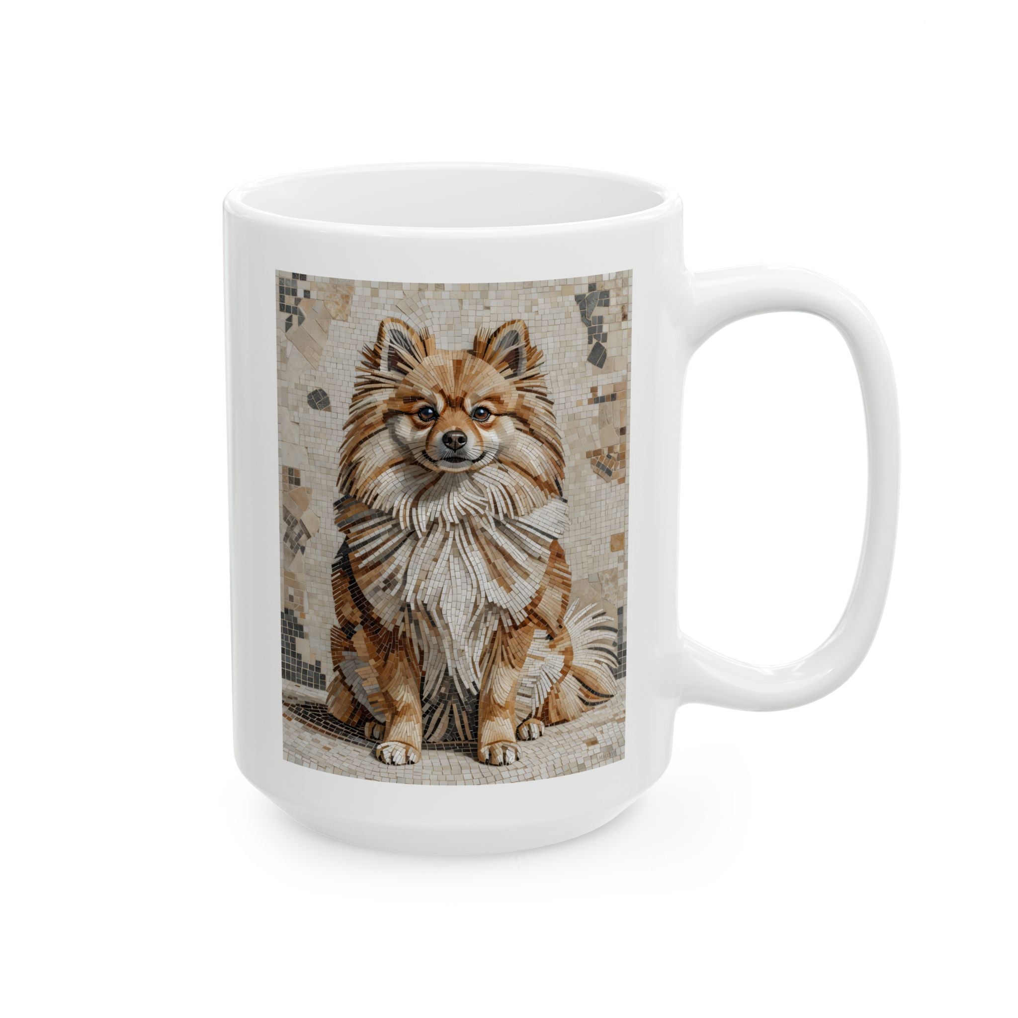 Pomeranian Coffee Mug | Living Work of Art Collection | Mosaic Style