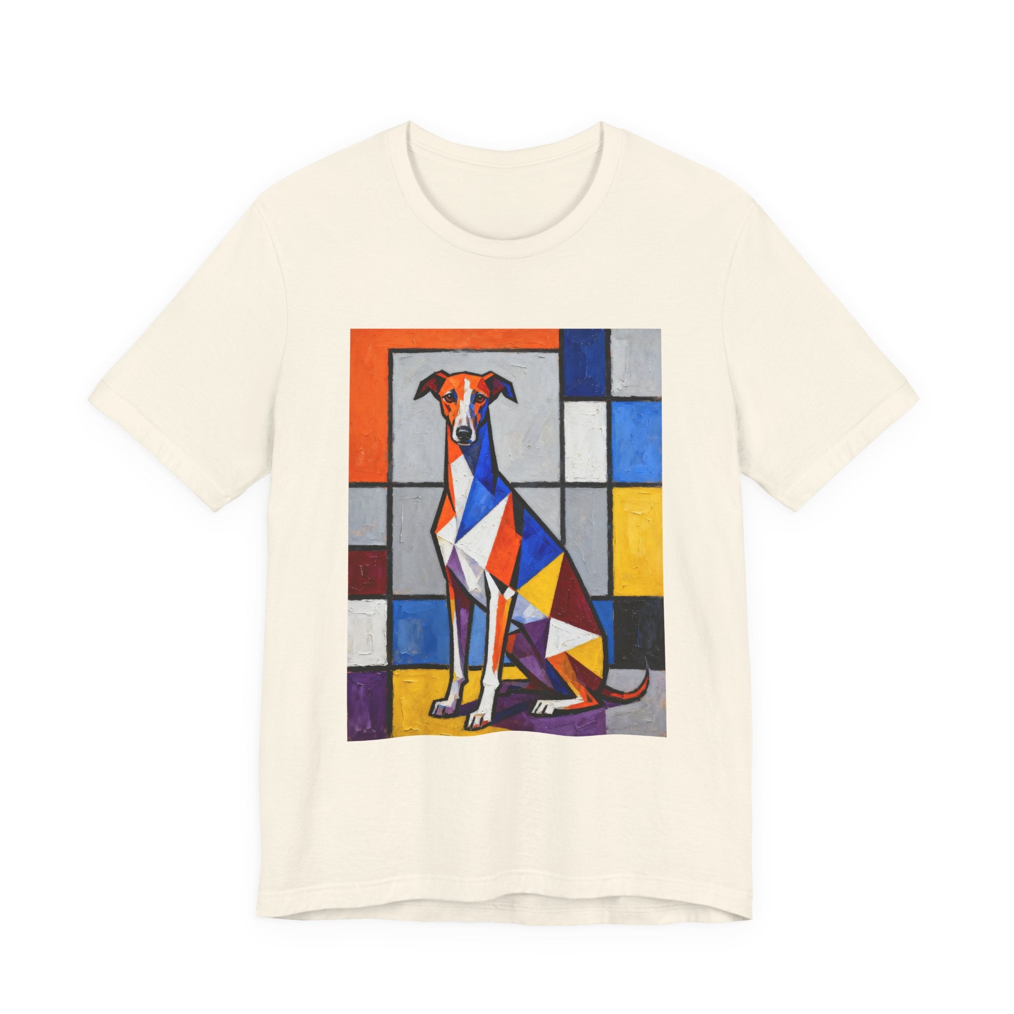 Whippet T Shirt | Living Work of Art Collection | Cubist Style