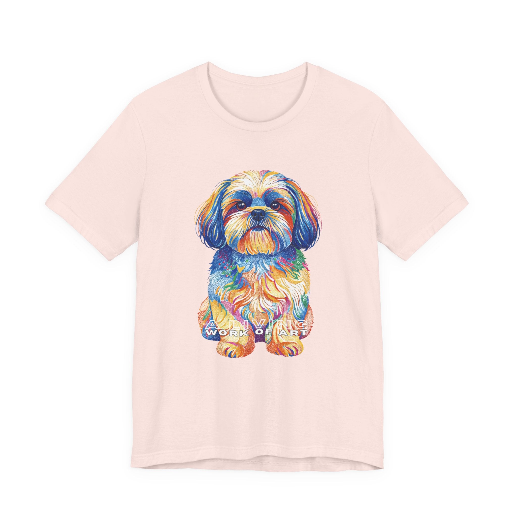 Shih Tzu T Shirt | Living Work of Art Collection | Pointillism Style