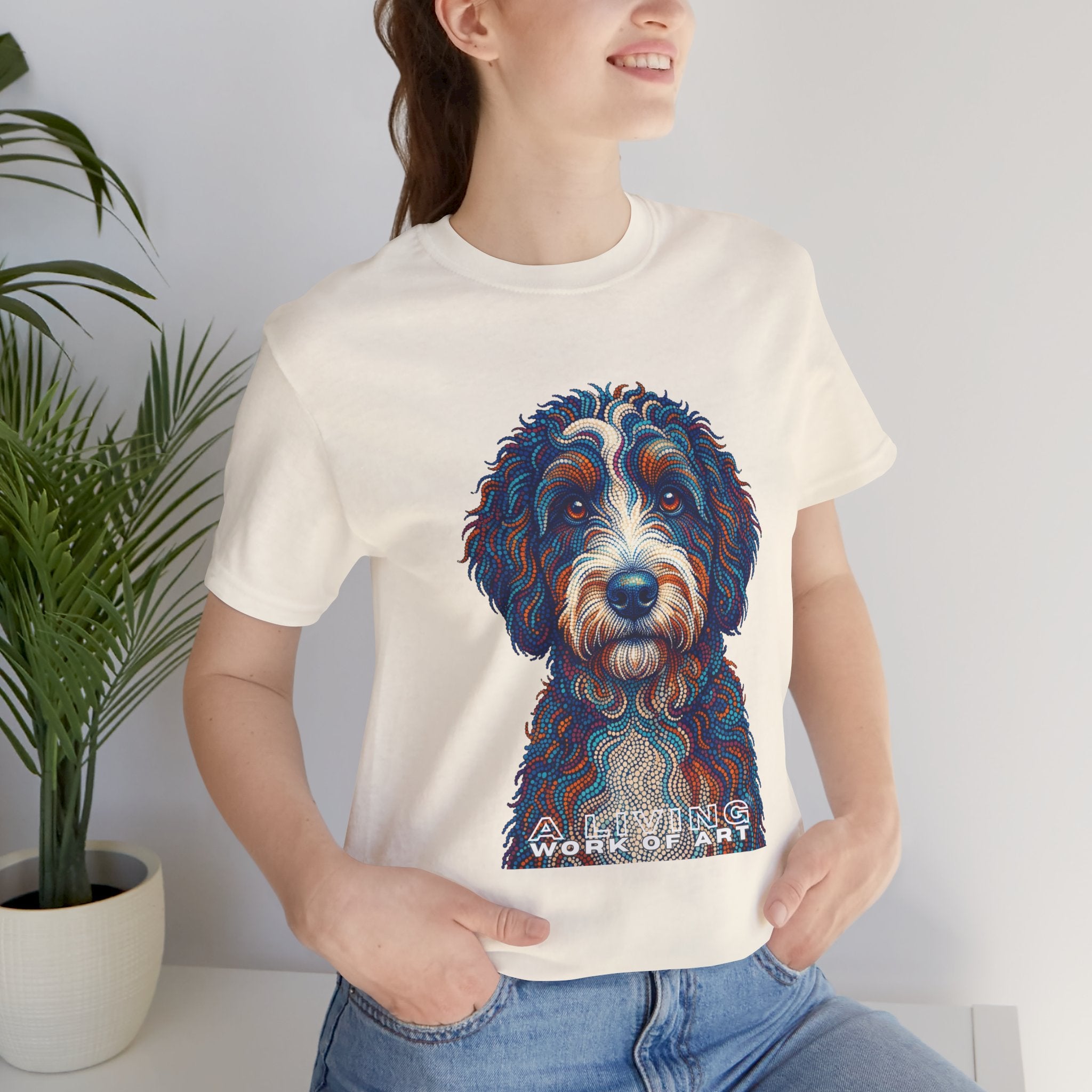 Berenedoodle T Shirt | Living Work of Art Collection | Pointillism Style