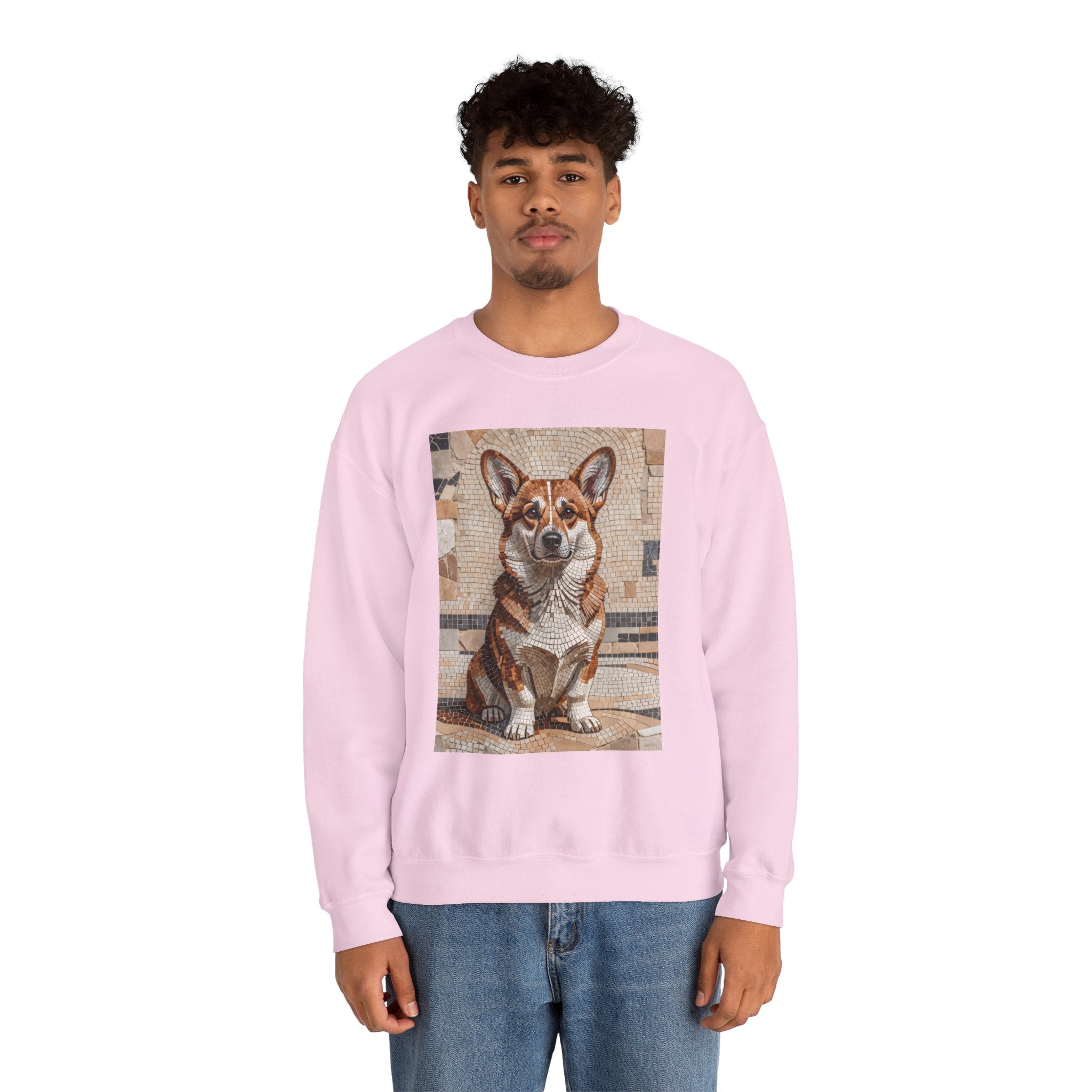 Corgi Sweatshirt | Living Work of Art Collection | Mosaic Style