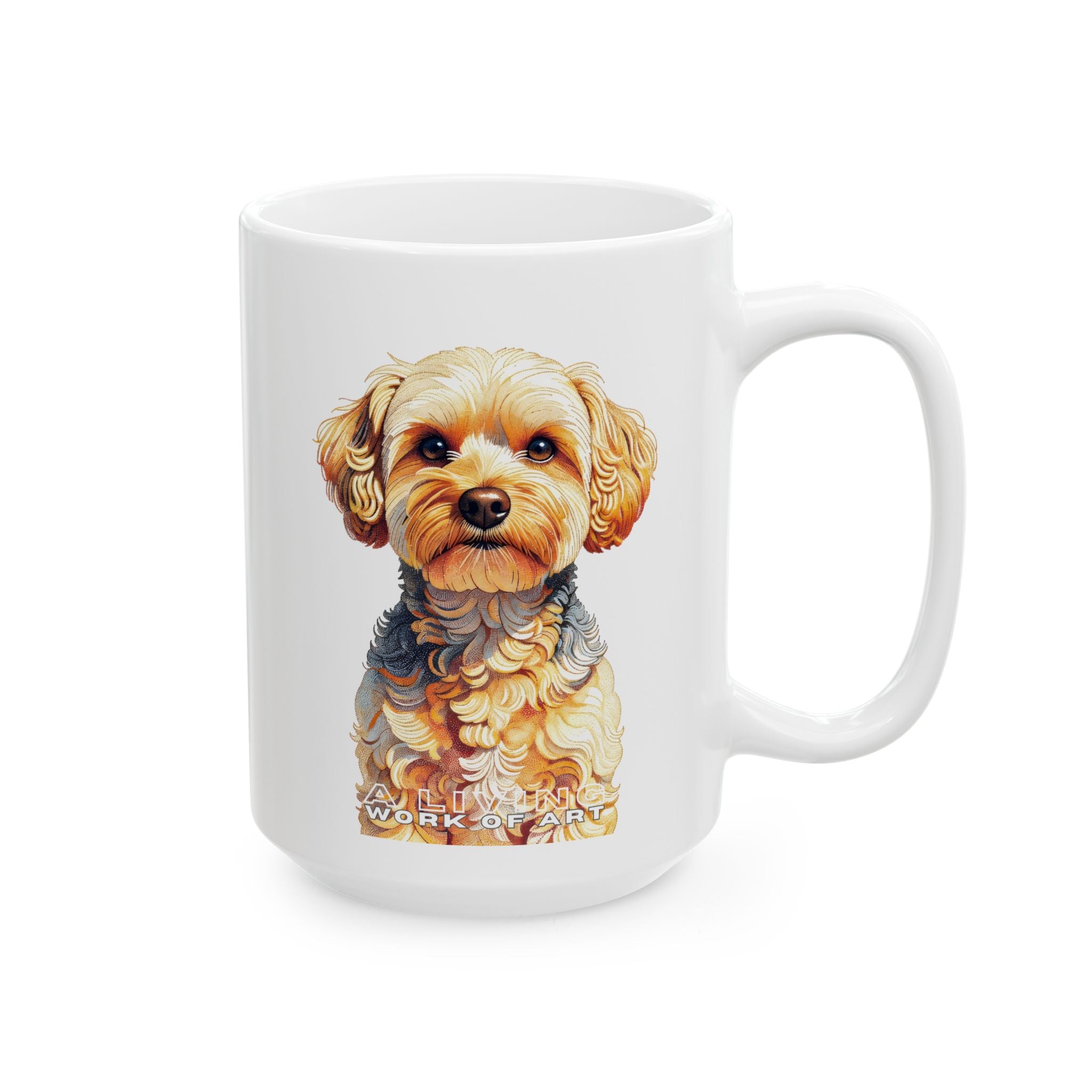 Yorkipoo Coffee Mug | Living Work of Art Collection | Pointillism Style