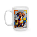 Dachshund Mug | Living Work of Art Collection | Cubist Style
