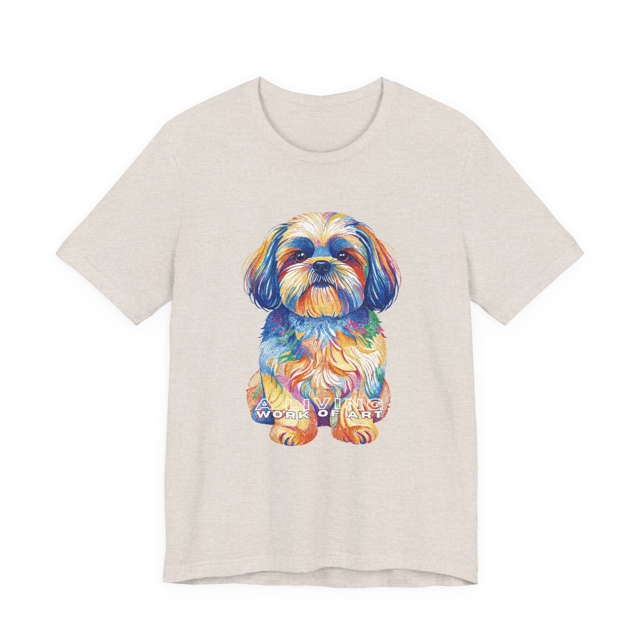 Shih Tzu T Shirt | Living Work of Art Collection | Pointillism Style