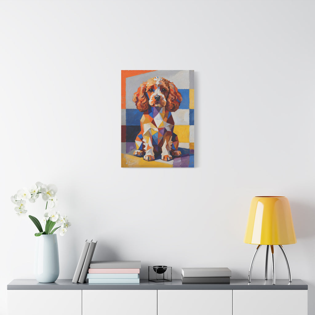 Cavapoo Canvas Wall Art | Living Work of Art Collection | Cubist Style Print