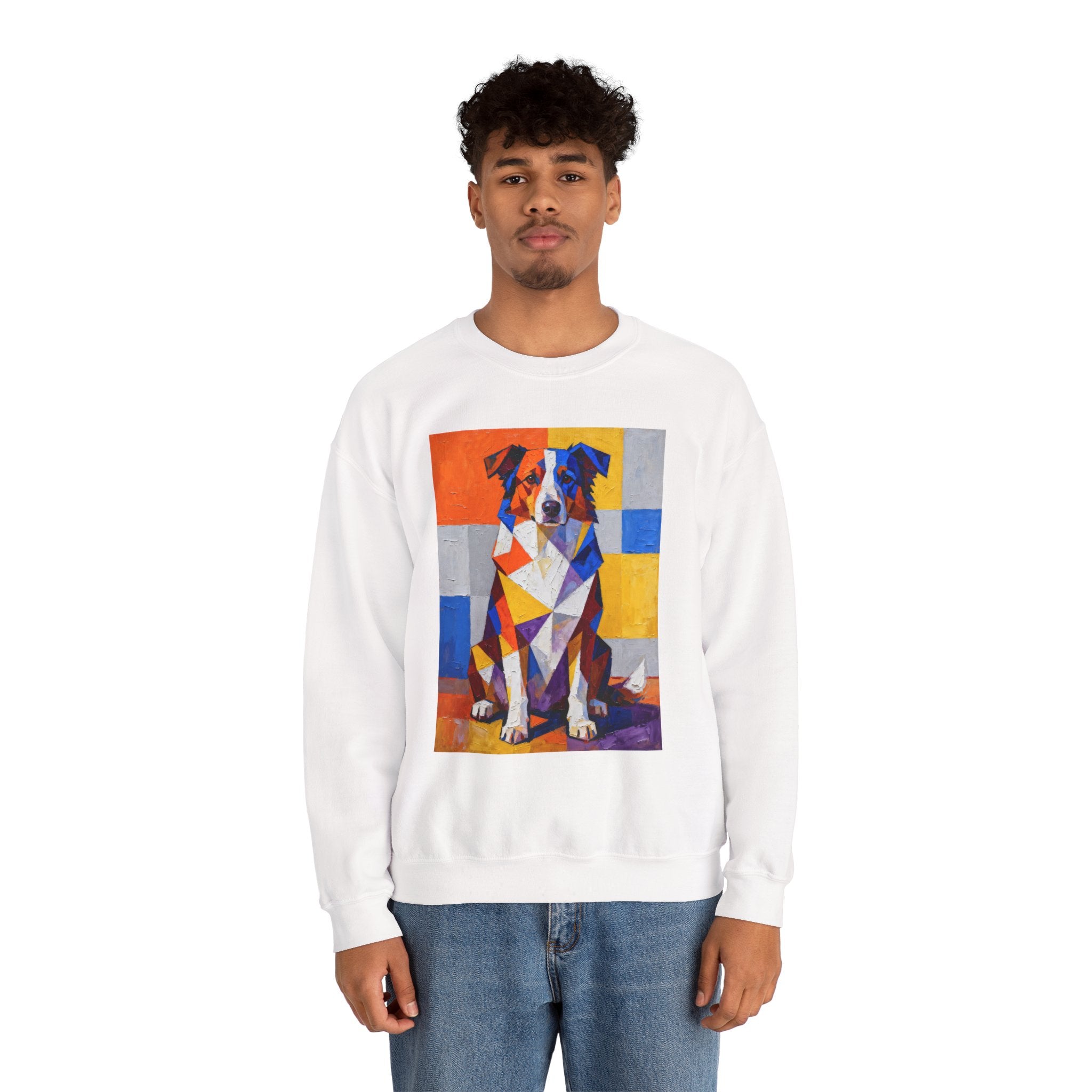 Australian Shepherd Sweatshirt | Living Work of Art Collection | Cubist Style