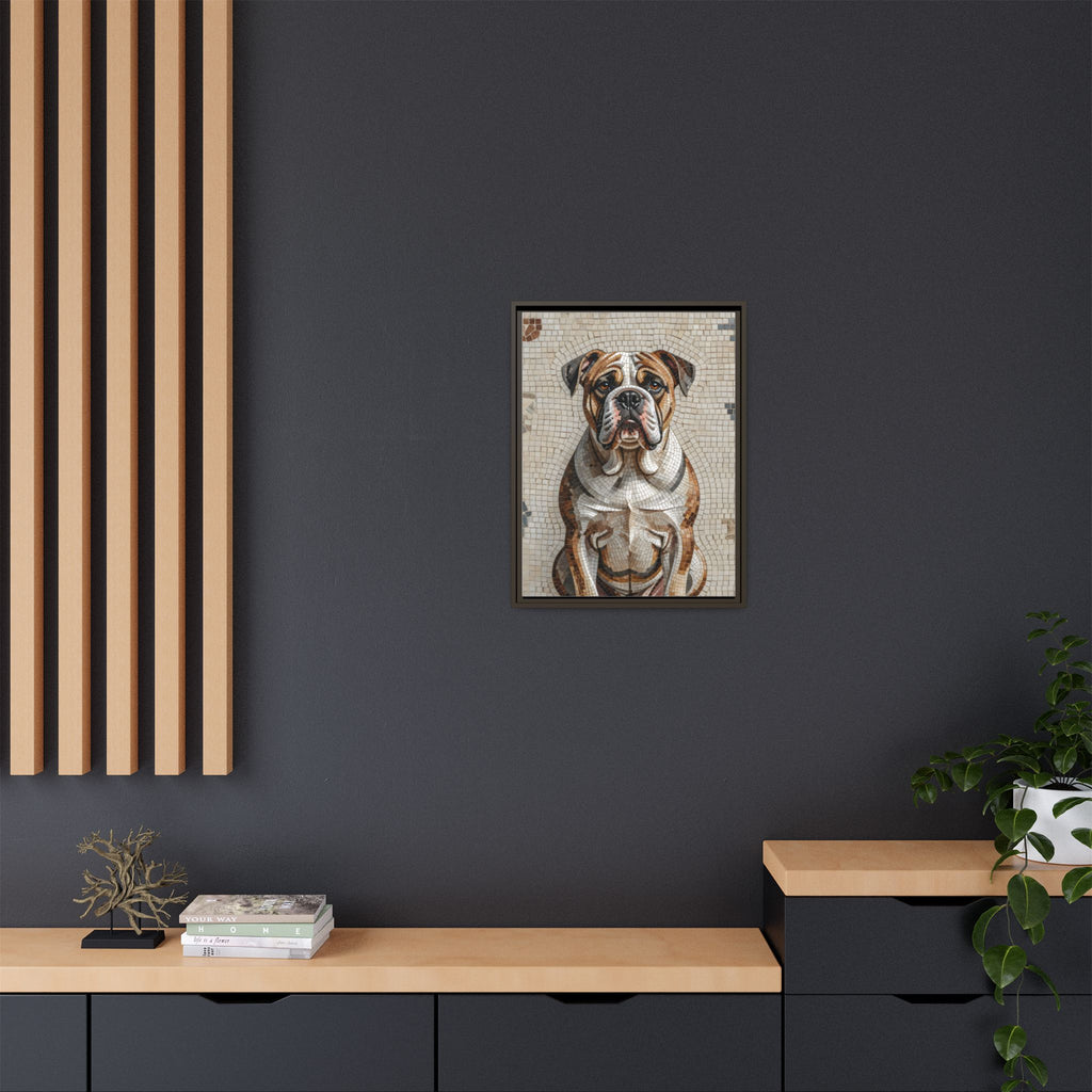 Bulldog Canvas Wall Art | Living Work of Art Collection | Mosaic Style Print