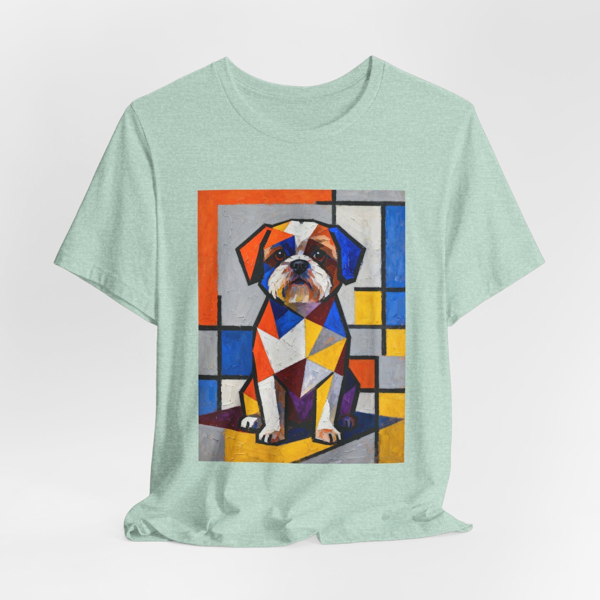 Shih Tzu T Shirt | Living Work of Art Collection | Cubist Style
