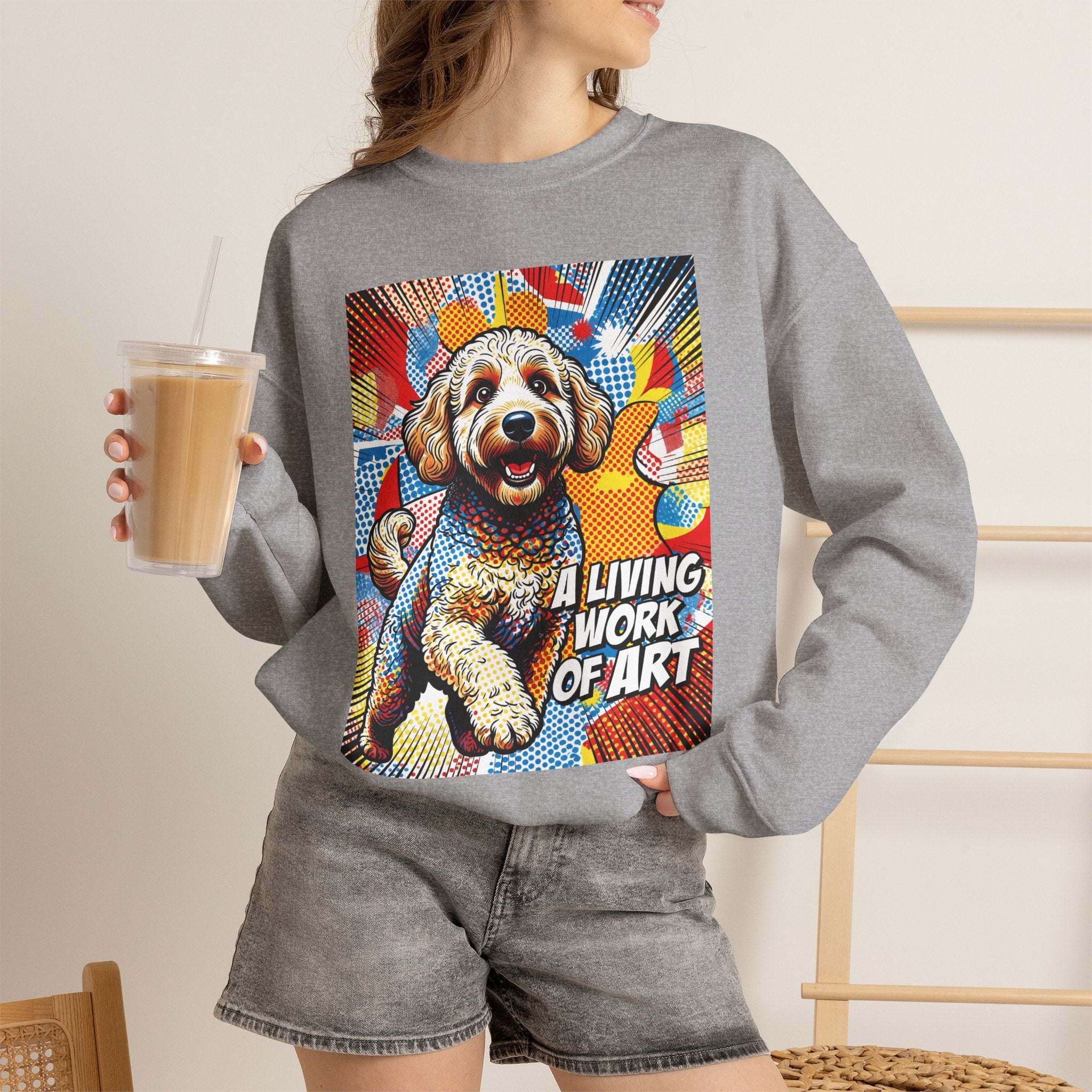 Goldendoodle Sweatshirt | Living Work of Art Collection | Pop Art