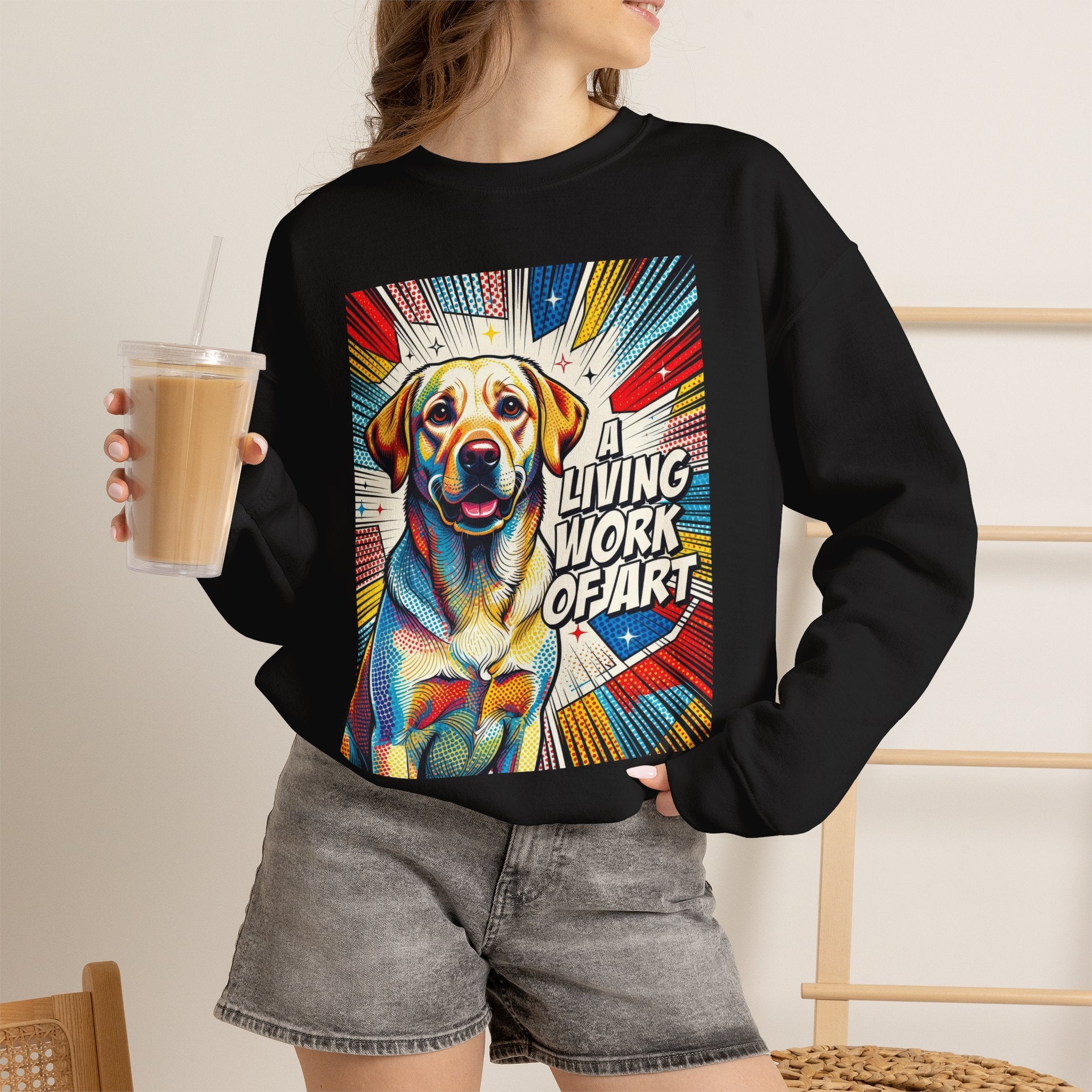 Labrador Retriever Sweatshirt | Living Work of Art Collection | Pop Art