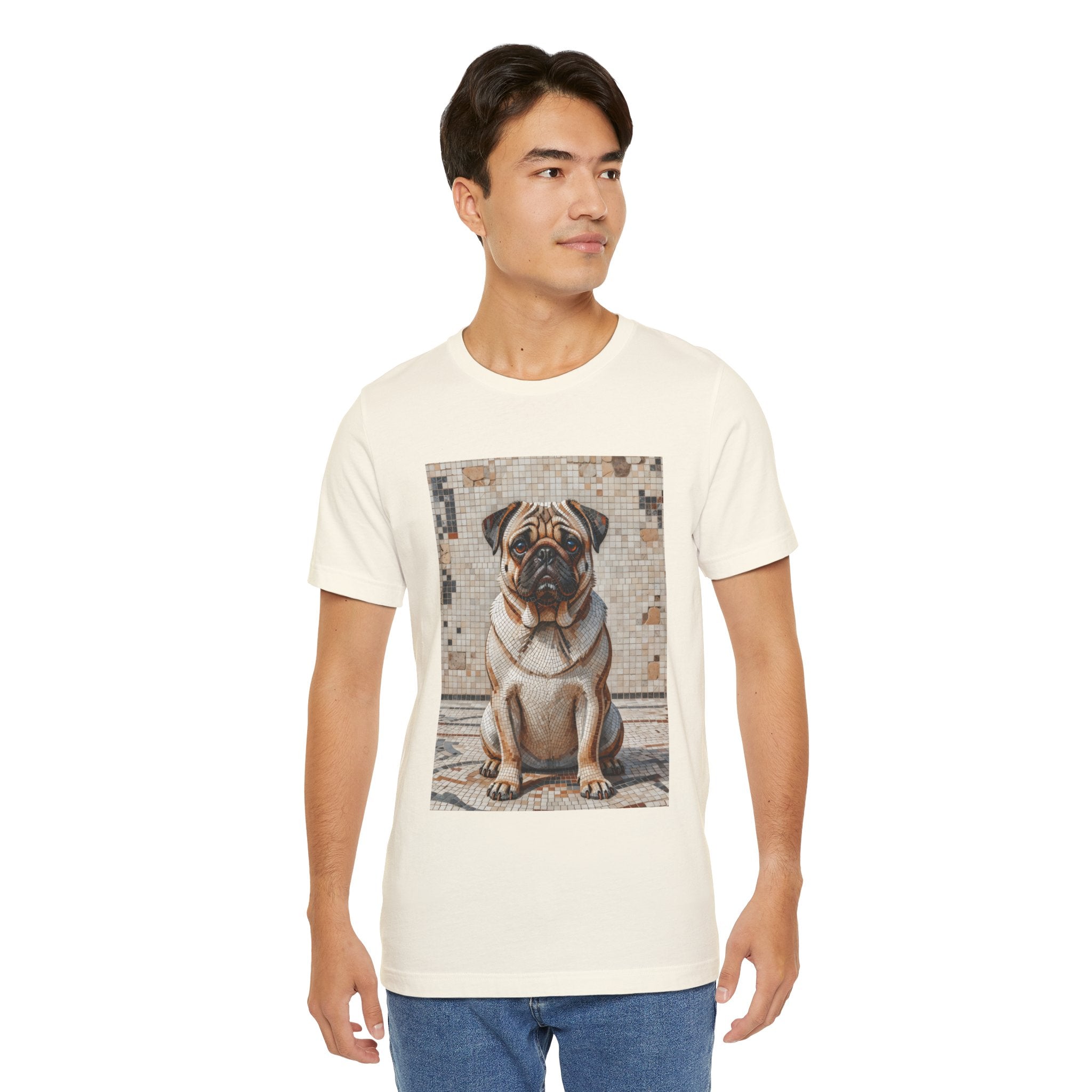 Pug T Shirt | Living Work of Art Collection | Mosaic Style
