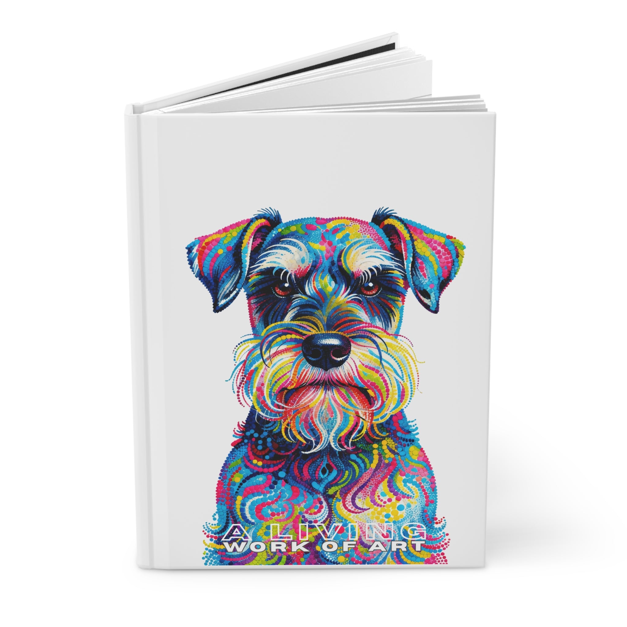 Schnauzer Notebook | Living Work of Art Collection | Pointillism Style