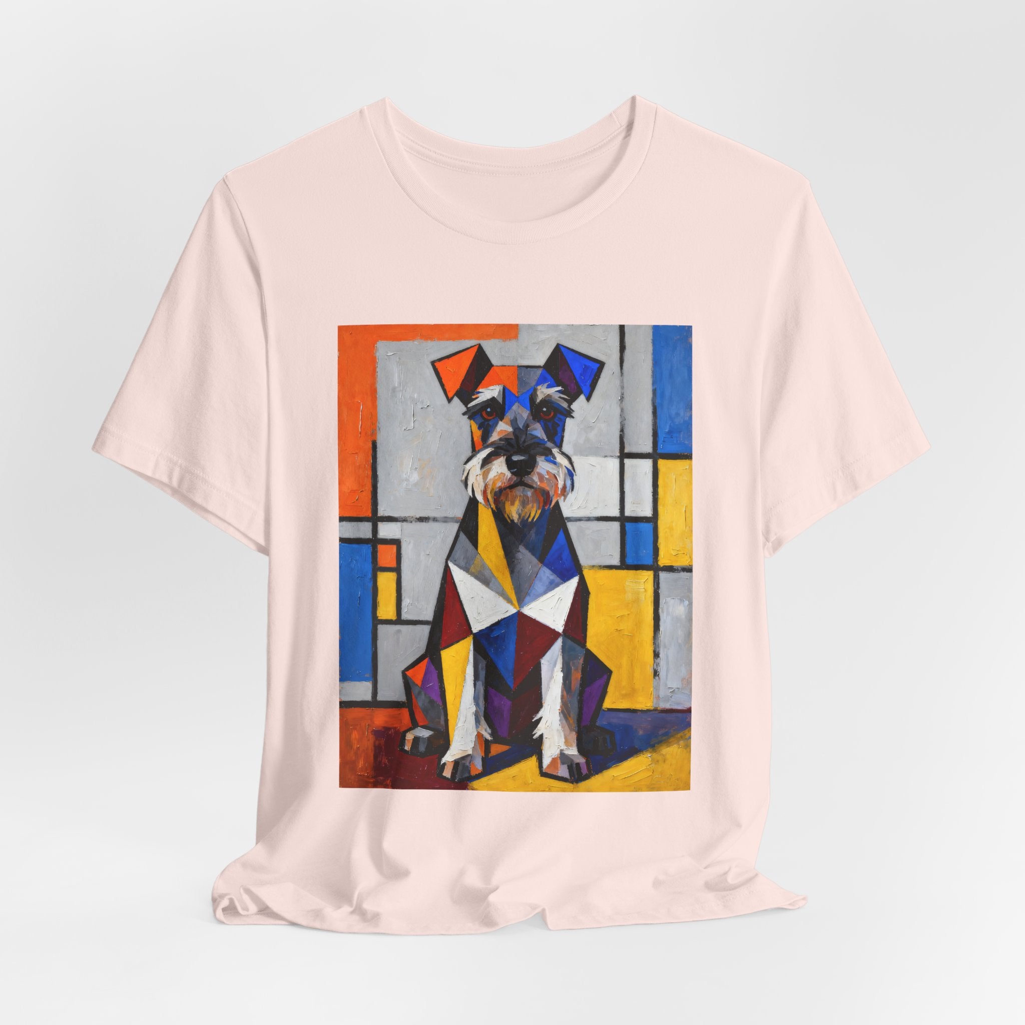 Schnauzer T Shirt | Living Work of Art Collection | Cubist Style