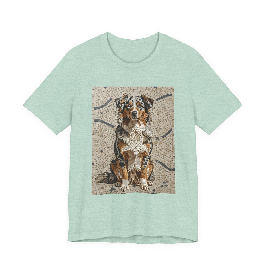 Australian Shepherd T Shirt | Living Work of Art Collection | Mosaic Style